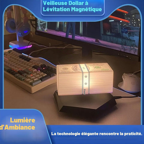Lampe dollar flottante avec éclairage LED d'ambiance